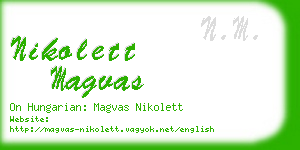nikolett magvas business card